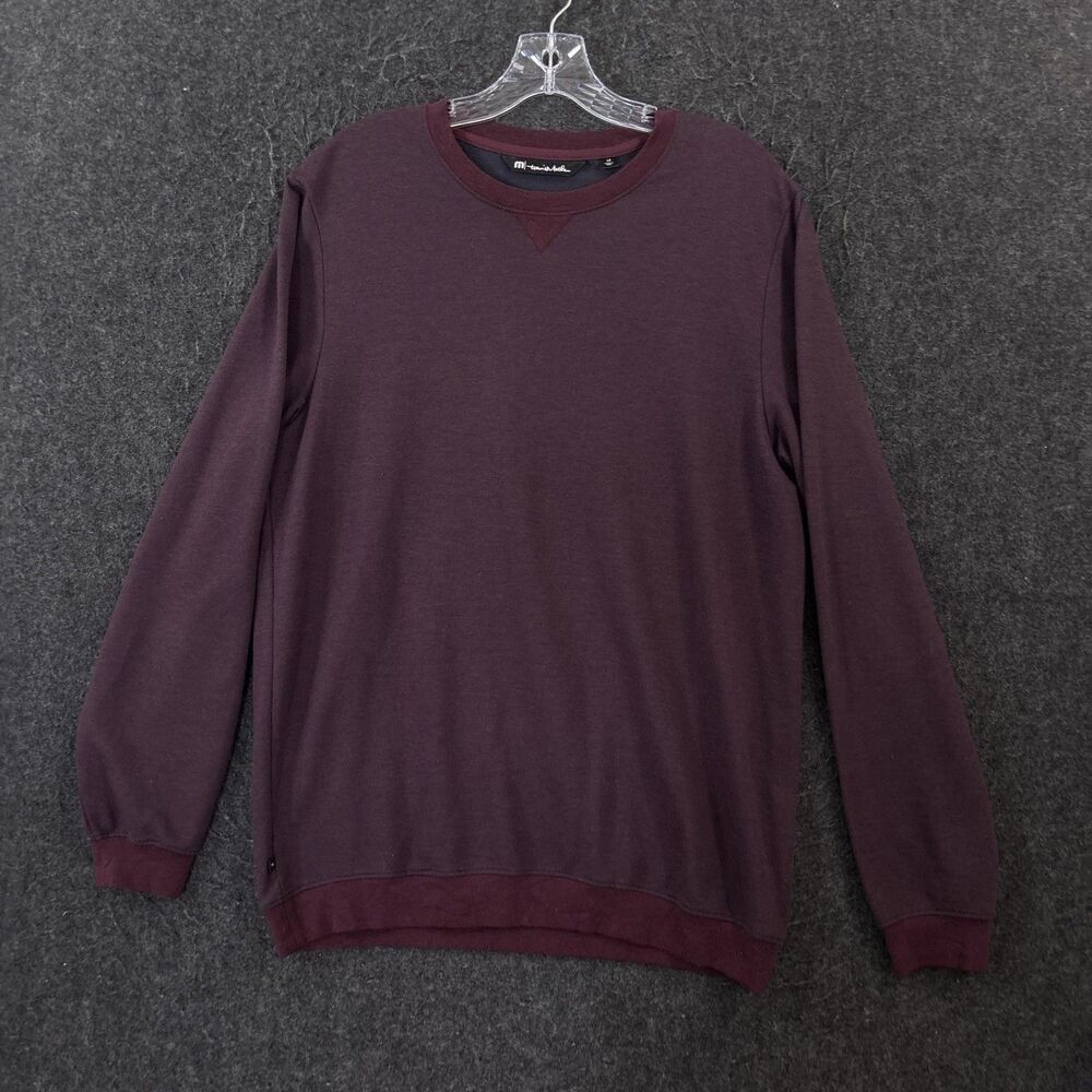 Travis Mathew Carlin 2.0 Sweatshirt Men's Medium Purple Pima Crewneck Pullover